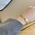 Fashion OT buckle alloy head bracelet, hip-hop retro portrait bracelet